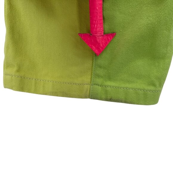 Ragged Priest Womens 28 Jeans Clacker Dad Jean Lime Green Yellow Cut Out - Picture 7 of 10